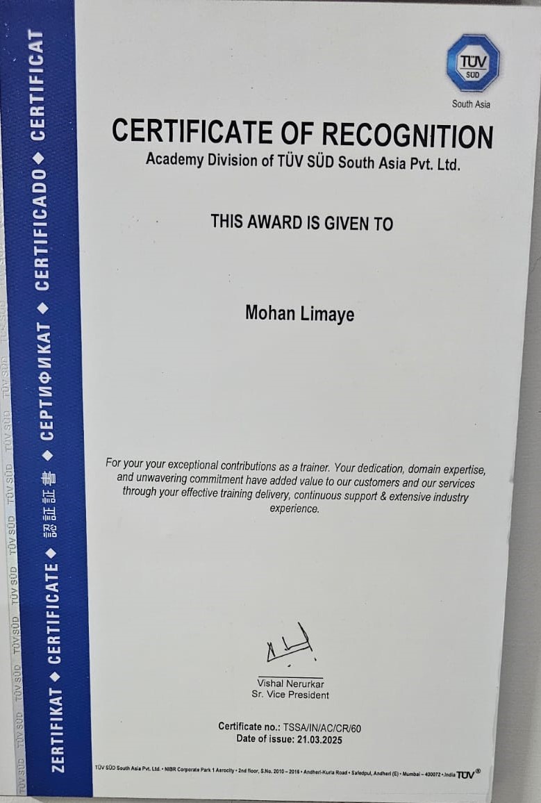 Certificate of Recognition